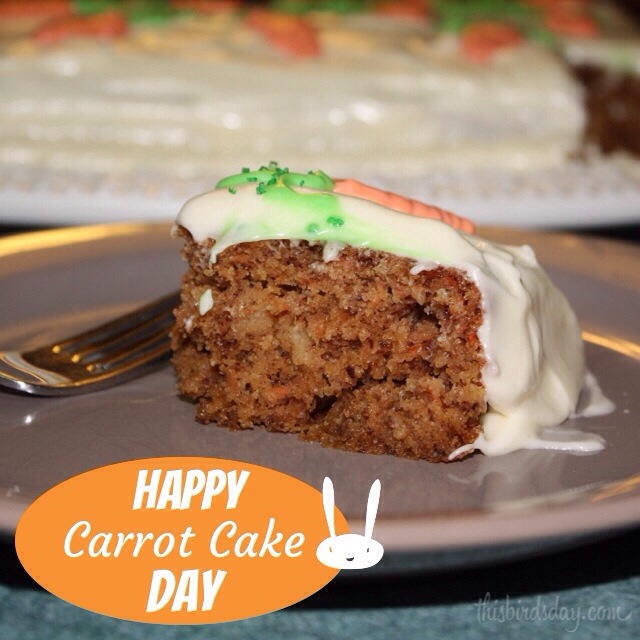Carrot Cake, Carrot Cake Day, Happy Carrot Cake Day, Recipe, Delicious, Moist, Cream Cheese Icing, Best Carrot Cake Recipe
