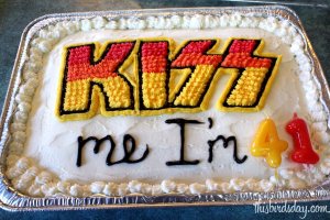 Easy fun cake design for KISS or heavy metal fan