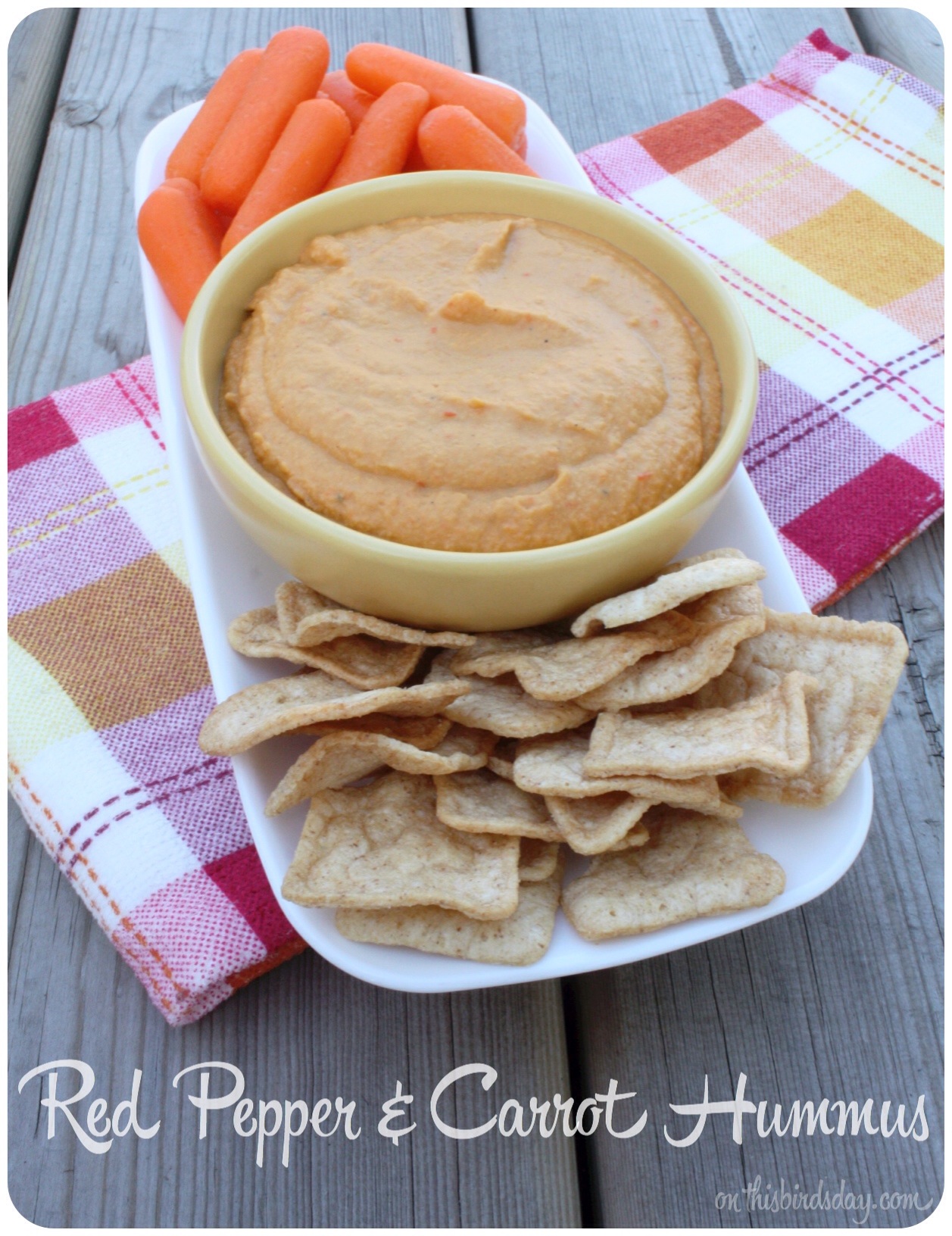 Red Pepper and Carrot Hummus Recipe