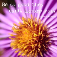 "Be so good they can't ignore you." Steve Martin. Photo copyright Sheri Landry