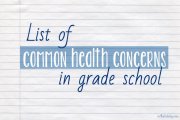 List of common health concerns in grade school