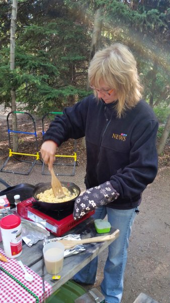 Breakfast time. Camping culture, Photo credit Stacey Brotzel.