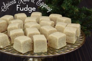 Spiced rum & eggnog fudge recipe.